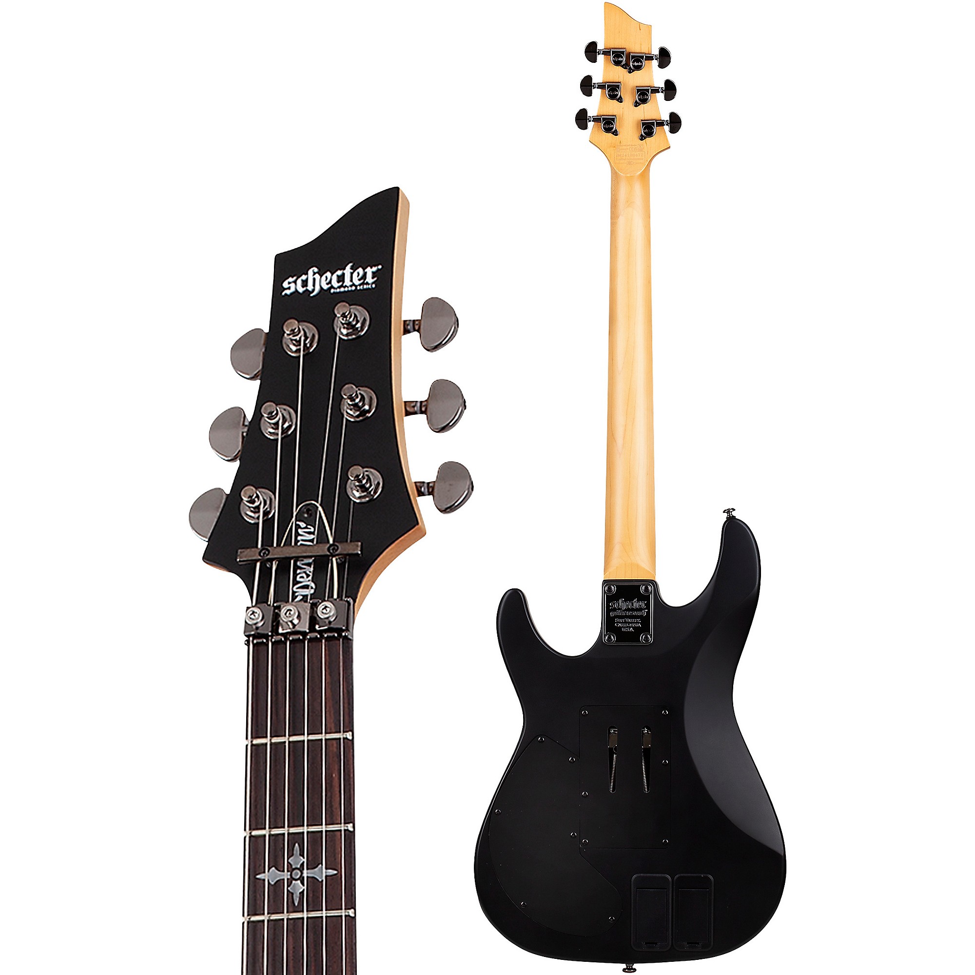 Schecter Guitar Research Demon-6 FR-S Electric Black Satin