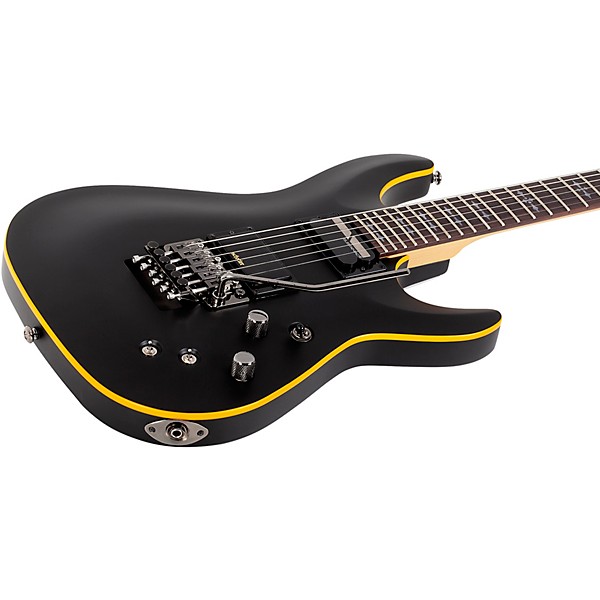Schecter Guitar Research Demon-6 FR-S Electric Guitar Aged Black Satin