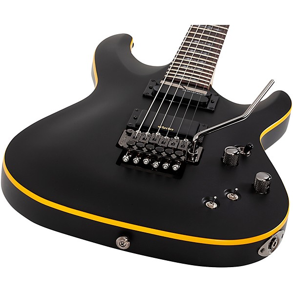 Schecter Guitar Research Demon-6 FR-S Electric Guitar Aged Black Satin
