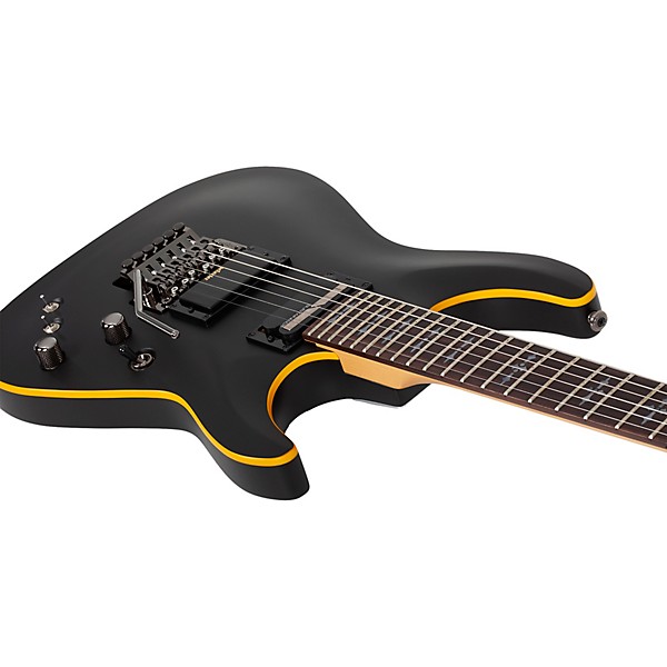 Schecter Guitar Research Demon-6 FR-S Electric Guitar Aged Black Satin