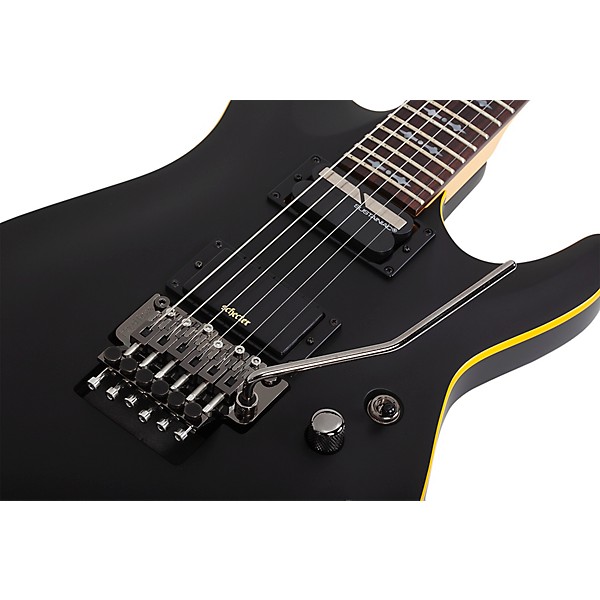 Schecter Guitar Research Demon-6 FR-S Electric Guitar Aged Black Satin