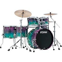 TAMA Starclassic Walnut/Birch 5-Piece Shell Pack with 22" Bass Drum and Chrome Hardware Nebula Mappa Burl Fade