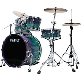 TAMA Starclassic Walnut/Birch 5-Piece Shell Pack with 22" Bass Drum and Chrome Hardware Nebula Mappa Burl Fade