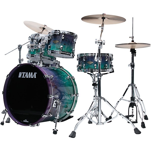 TAMA Starclassic Walnut/Birch 5-Piece Shell Pack with 22" Bass Drum and Chrome Hardware Nebula Mappa Burl Fade