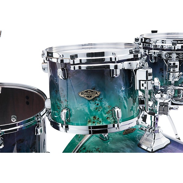 TAMA Starclassic Walnut/Birch 5-Piece Shell Pack with 22" Bass Drum and Chrome Hardware Nebula Mappa Burl Fade