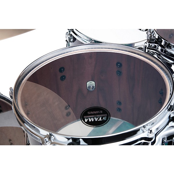 TAMA Starclassic Walnut/Birch 5-Piece Shell Pack with 22" Bass Drum and Chrome Hardware Nebula Mappa Burl Fade