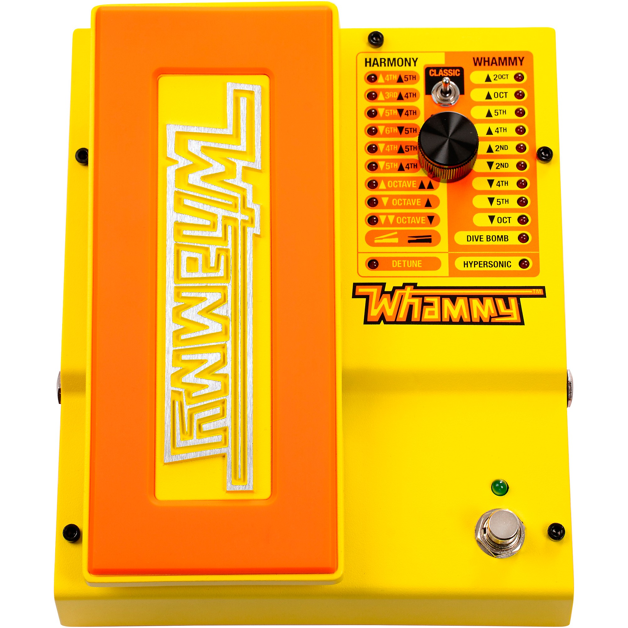 ギター Whammy DigiTech MonoNeon Whammy Effects Pedal Yellow and Orange