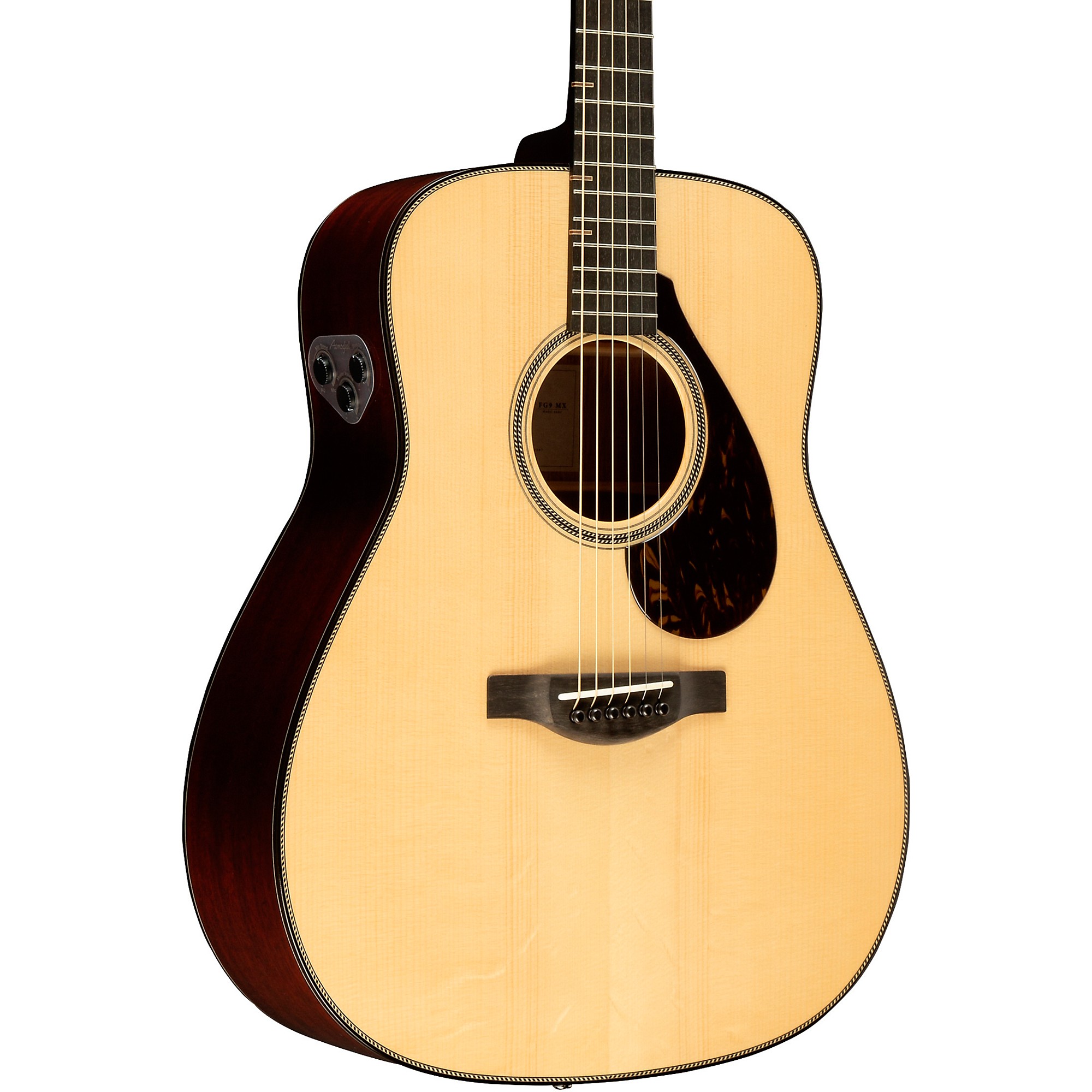 Platinum Yamaha FG9 MX Mahogany Dreadnought Acoustic-Electric