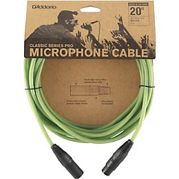 D'Addario Classic Pro Microphone Cable 20 ft. Glow