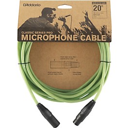 D'Addario Classic Pro Microphone Cable 20 ft. Glow