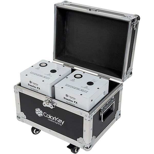 ColorKey Dazzler FX MKII 2-Pack Bundle w/ Road Case White