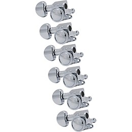 GROVER Mid-Size Roto-Grip Locking Rotomatics 505 Series Tuning Machines Chrome 6-in-line, left-hand