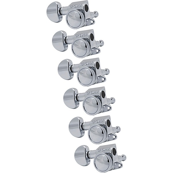 GROVER Mid-Size Roto-Grip Locking Rotomatics 505 Series Tuning Machines Chrome 6-in-line, left-hand