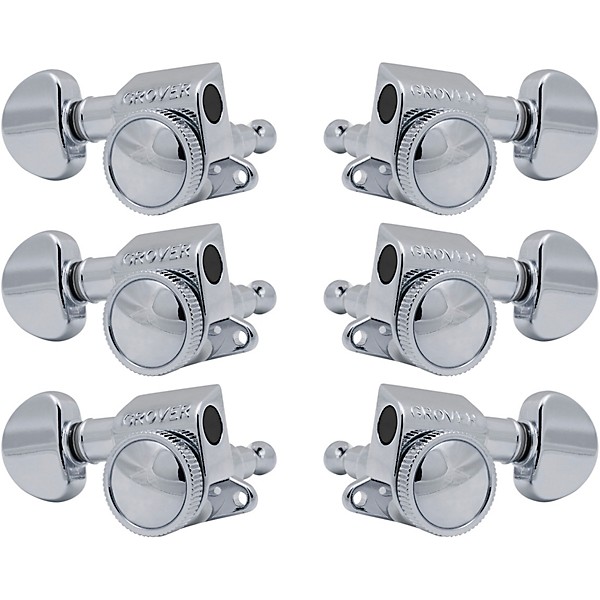 GROVER Mid-Size Roto-Grip Locking Rotomatics 505 Series Tuning Machines Chrome 3+3