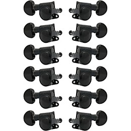 GROVER Mid-Size Rotomatics 205-18 Series Tuning Machines Black Chrome 6+6