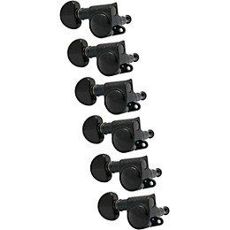 GROVER Mid-Size Rotomatics 205-18 Series Tuning Machines Black Chrome 6-in-line, left-hand