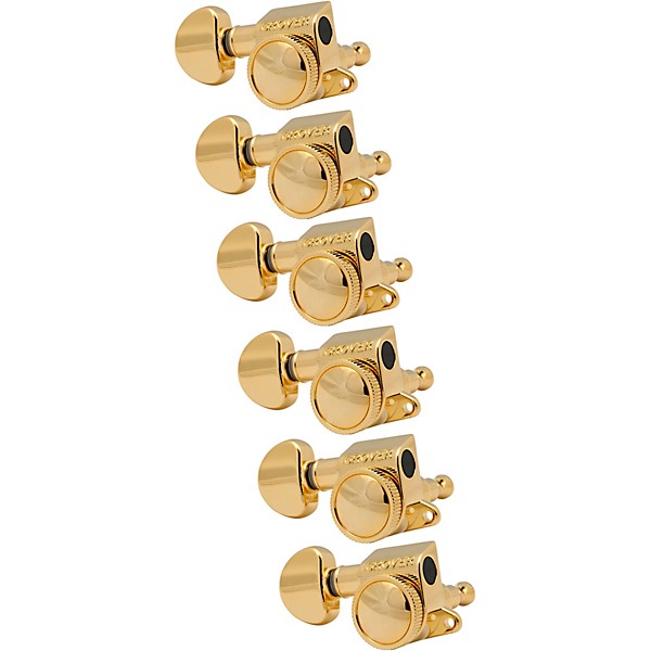 GROVER Mid-Size Roto-Grip Locking Rotomatics 505 Series Tuning Machines Gold 6-in-line, left-hand