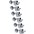 GROVER Mid-Size Rotomatics 205-18 Ser... GROVER Mid-Size Rotomatics 205-18 Series Tuning Machines Chrome 6-in-line, left-hand