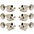 GROVER Mid-Size Rotomatics 205-18 Series Tuning Machin... GROVER Mid-Size Rotomatics 205-18 Series Tuning Machines Nickel 3+3