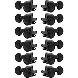 GROVER Mid-Size Roto-Grip Locking Rotomatics 505 Series Tuning Machines Black Chrome 6+6