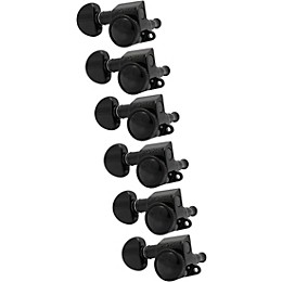 GROVER Mid-Size Roto-Grip Locking Rotomatics 505 Series Tuning Machines Black Chrome 6-in-line, left-hand