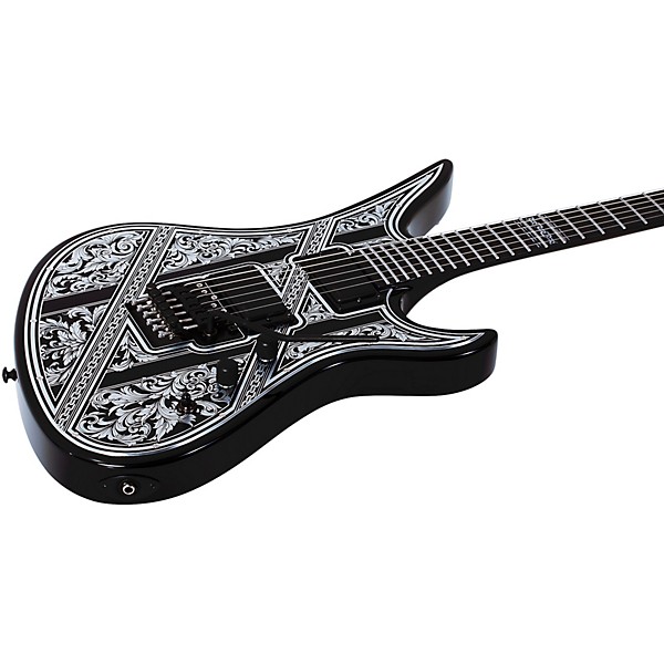 Schecter Guitar Research Avenger FR Przym Palladium Electric Guitar Gloss Black