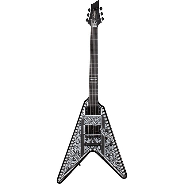 Schecter Guitar Research V-1 Przym Palladium Electric Guitar Gloss Black