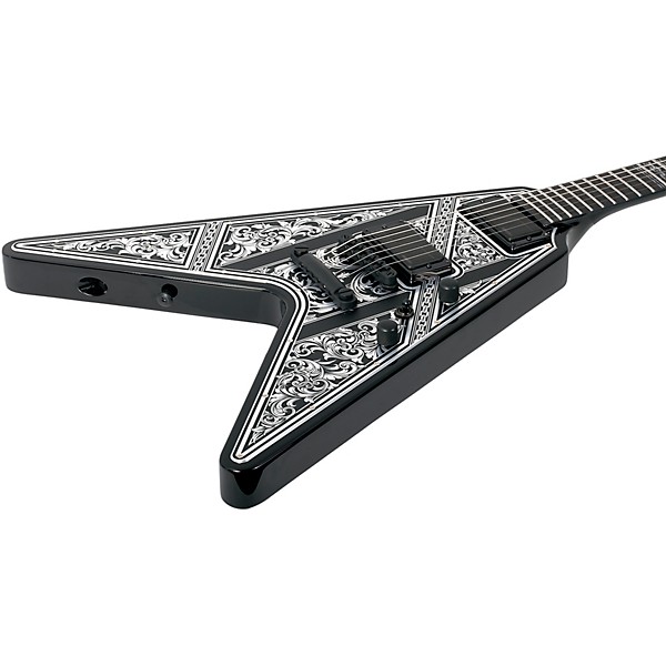 Schecter Guitar Research V-1 Przym Palladium Electric Guitar Gloss Black