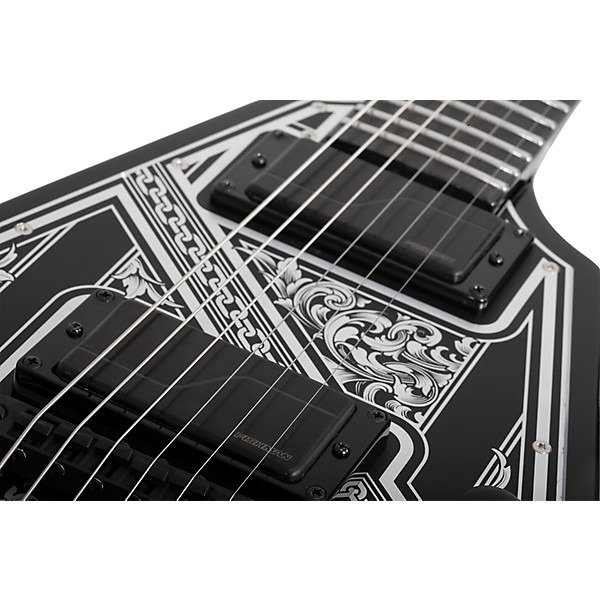 Schecter Guitar Research V-1 Przym Palladium Electric Guitar Gloss Black