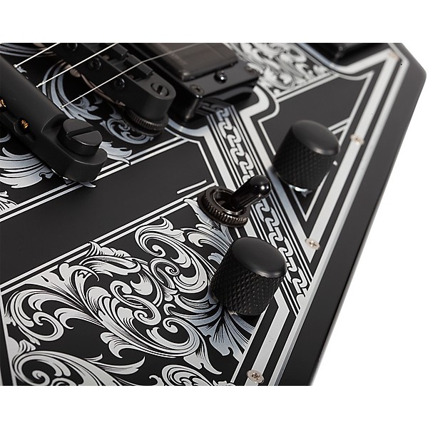 Schecter Guitar Research V-1 Przym Palladium Electric Guitar Gloss Black