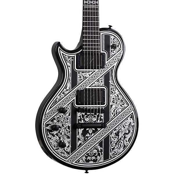 Schecter Guitar Research Solo-II Przym Palladium Left Handed Electric Guitar Gloss Black