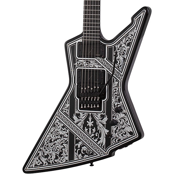 Schecter Guitar Research E-1 FR Przym Palladium Electric Guitar Gloss Black