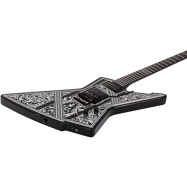 Schecter Guitar Research E-1 FR Przym Palladium Electric Guitar Gloss Black