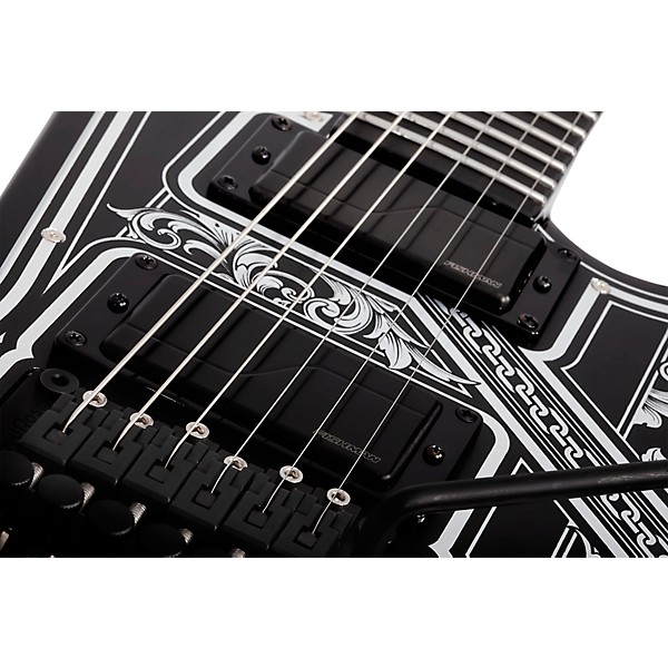 Schecter Guitar Research E-1 FR Przym Palladium Electric Guitar Gloss Black