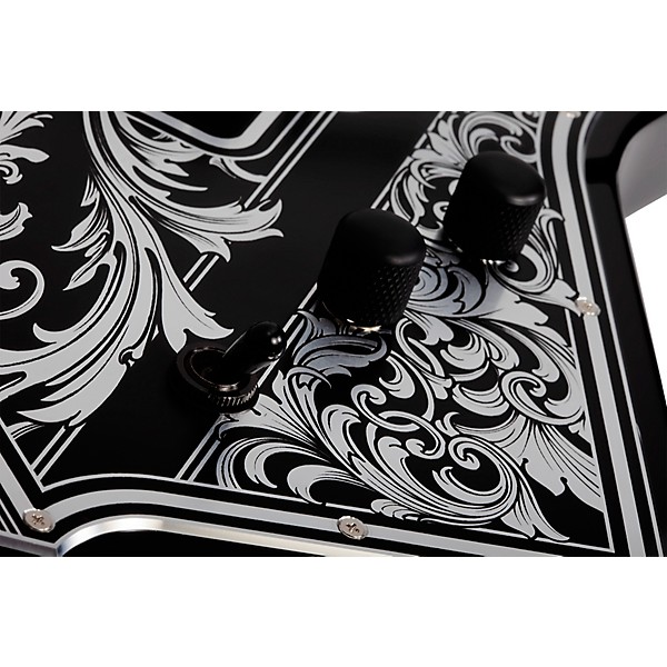 Schecter Guitar Research E-1 FR Przym Palladium Electric Guitar Gloss Black