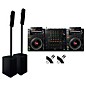 QSC KC12 Active 3-Way Column Speaker Pair With Pioneer CDJ-3000 Pair, DJM-A9 DJ Mixer & Cables thumbnail