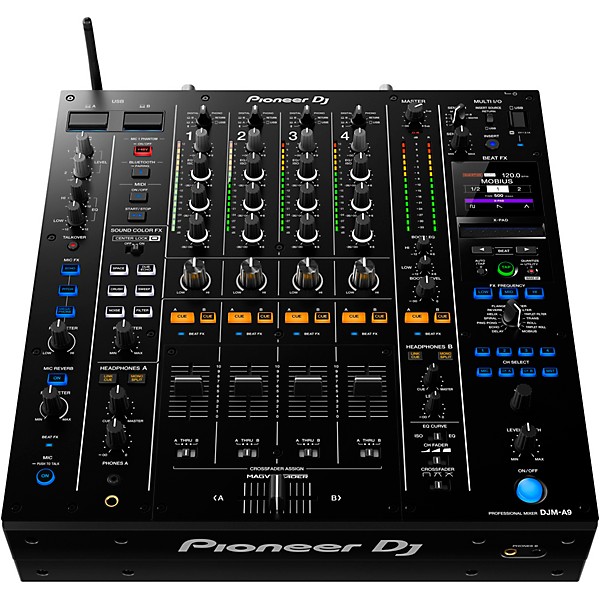 QSC KC12 Active 3-Way Column Speaker Pair With Pioneer CDJ-3000 Pair, DJM-A9 DJ Mixer & Cables