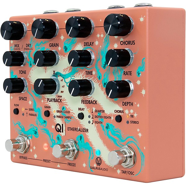 Walrus Audio Qi Etherealizer Multi-Effects Pedal Terracotta