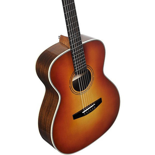 Open Box Alvarez LF70e Herringbone Laureate Series Folk-OM Acoustic-Electric Guitar Level 2 Sunset 197881330439