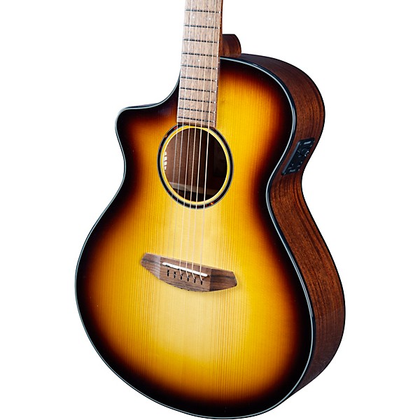 Breedlove Discovery Spruce-Mahogany Left-Handed Concert Acoustic-Electric Guitar Edge Burst
