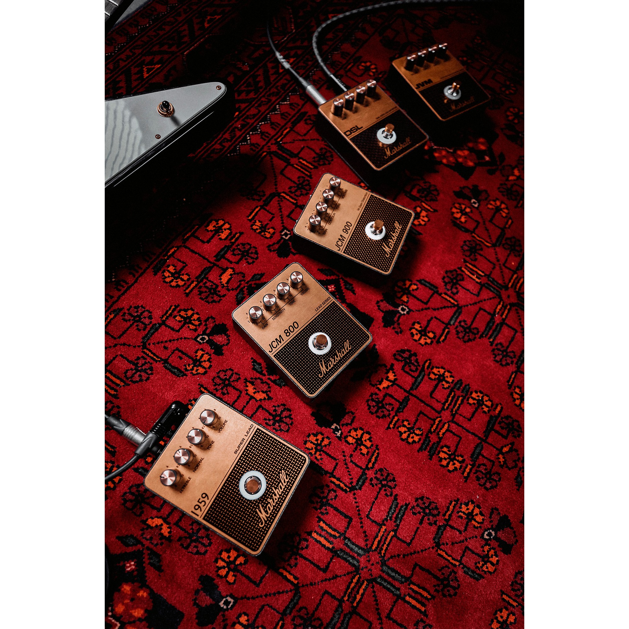 Marshall JCM800 Lead Gain and Distortion Effects Pedal - Gold