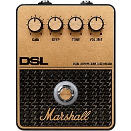 Marshall DSL Overdrive Effects Pedal Black and Gold