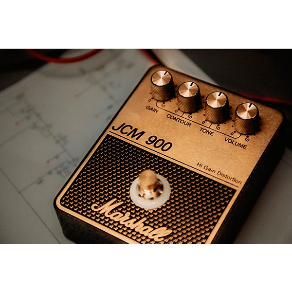 Marshall JCM900 Distortion and Gain Effects Pedal Black and Gold