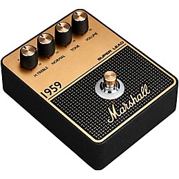 Open Box Marshall 1959 Vintage Overdrive and Crunch Effects Pedal Level 1 Black and Gold