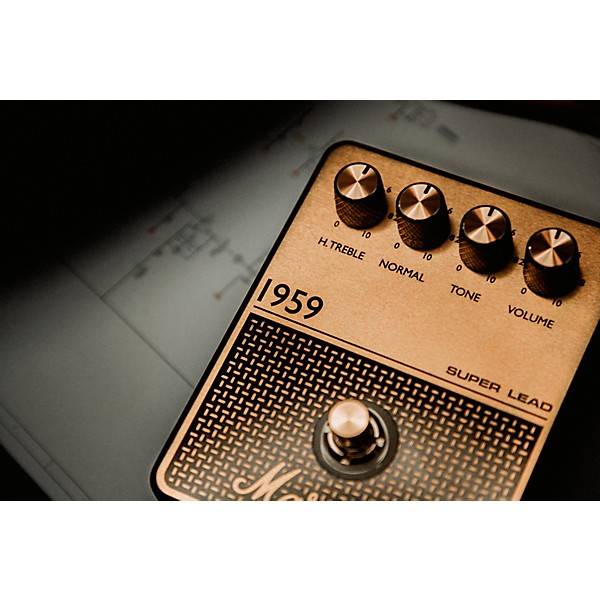 Open Box Marshall 1959 Vintage Overdrive and Crunch Effects Pedal Level 1 Black and Gold