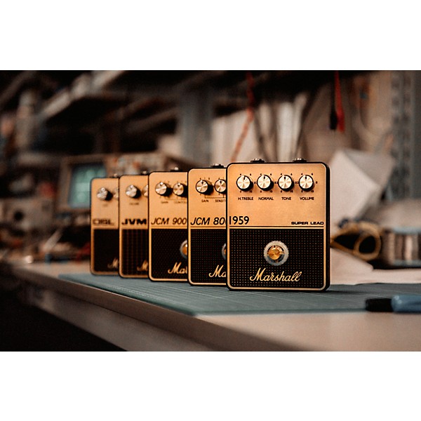 Open Box Marshall 1959 Vintage Overdrive and Crunch Effects Pedal Level 1 Black and Gold