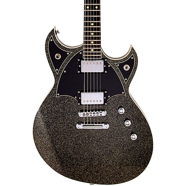Reverend Reeves Gabrels Spacehawk HT Semi-Hollow Electric Guitar Black Sparkle