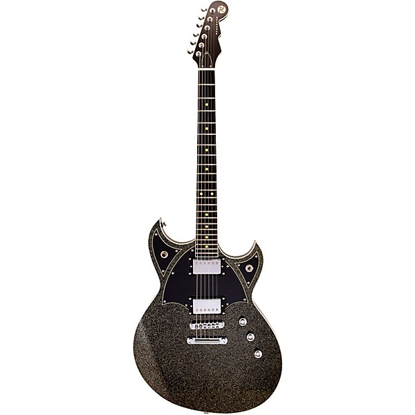 Reverend Reeves Gabrels Spacehawk HT Semi-Hollow Electric Guitar Black Sparkle