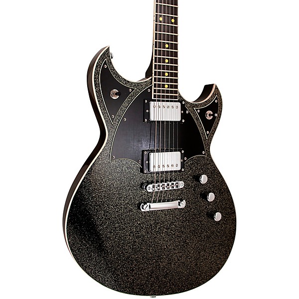 Reverend Reeves Gabrels Spacehawk HT Semi-Hollow Electric Guitar Black Sparkle