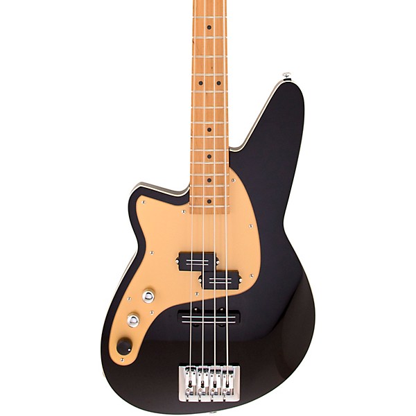 Reverend Decision Left-Handed P Bass Midnight Black